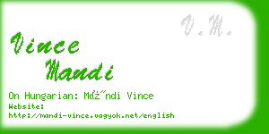 vince mandi business card